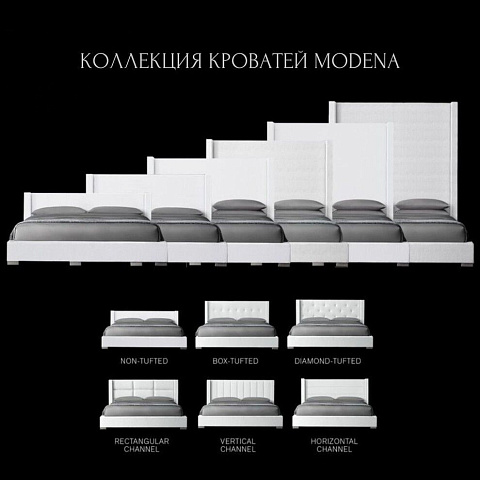 Купить  Кровать Модена Вертикал с широким изголовьем по цене 176 900 руб.