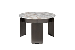 160KD-26501 Стол журнальный, мрамор Арабескато Корчия (Arabescato Corchia) d60*40см купить по цене 60&nbsp;300  руб.